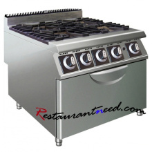 K443 Cocina de gas de 4 fuegos con horno